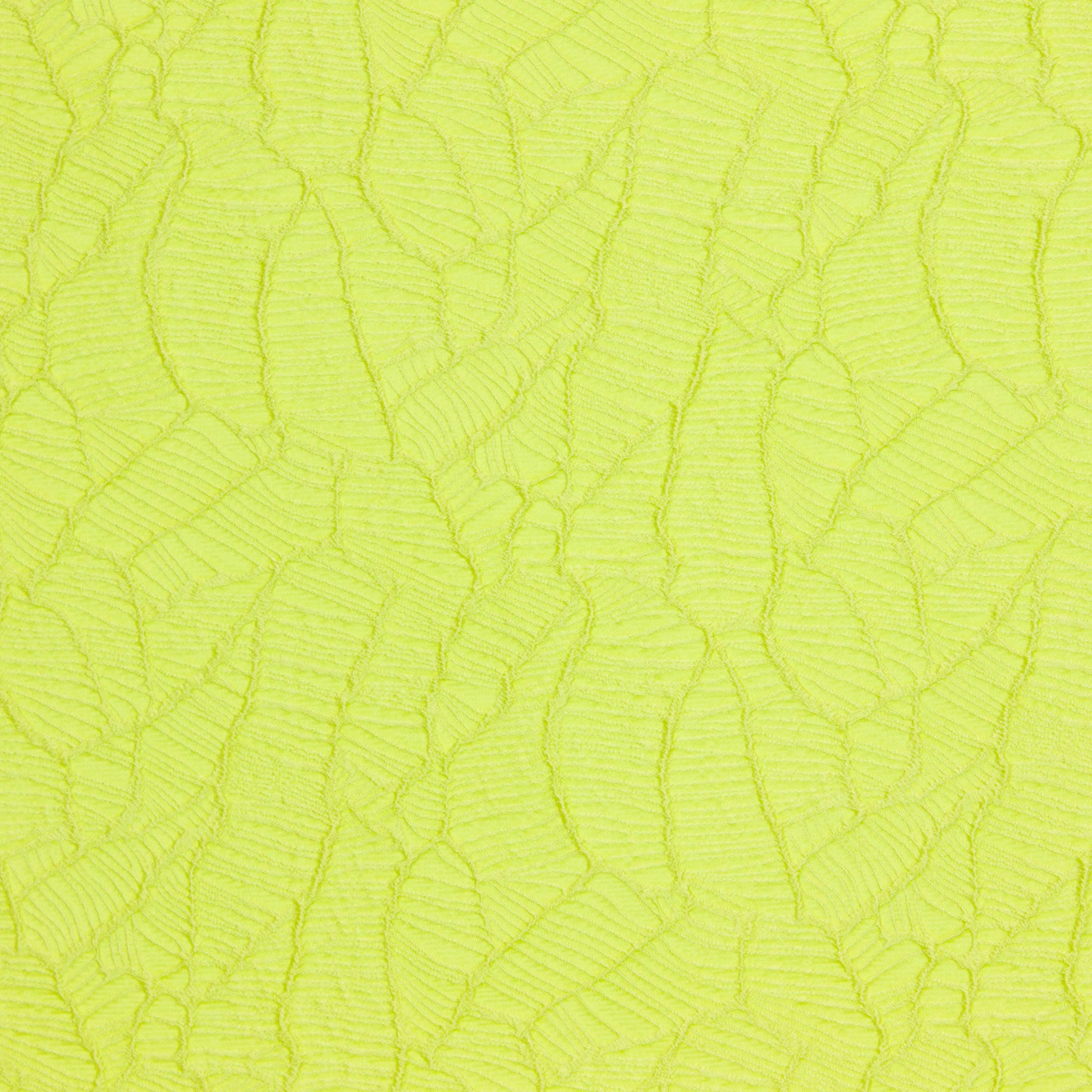Jacquard limoen met abstract lijnen motief- Lorré